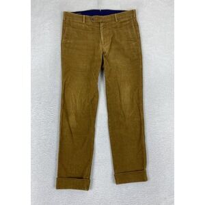 Suit Supply Men’s Corduroy Pant 48R US 34 Brown Straight Leg Flat Front Cotton